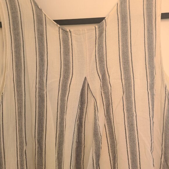 Linen Striped Mini Dress - Picture 3 of 5